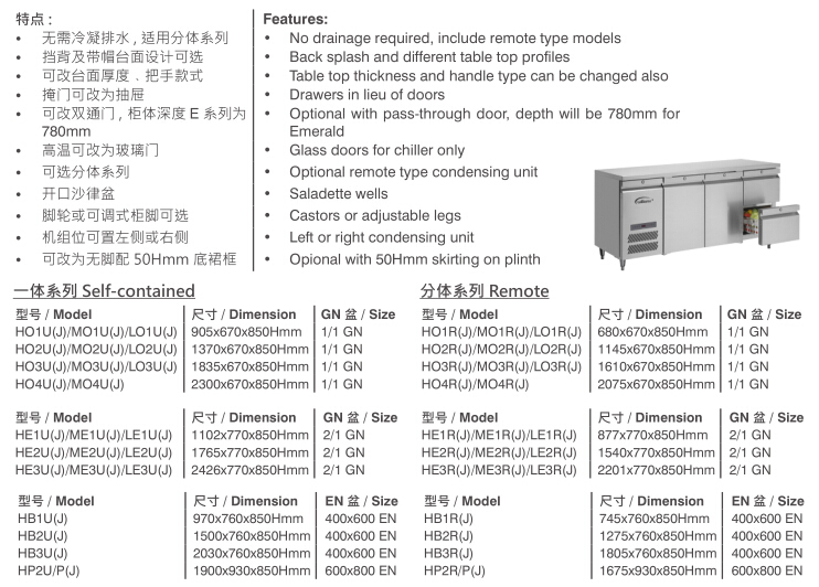 平臺雪柜型號及特點(diǎn)